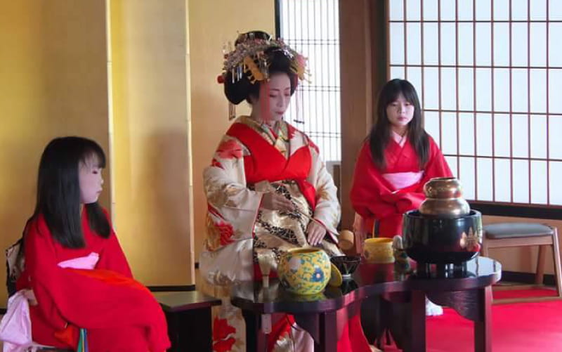 Japanese Maiko and Tea Party