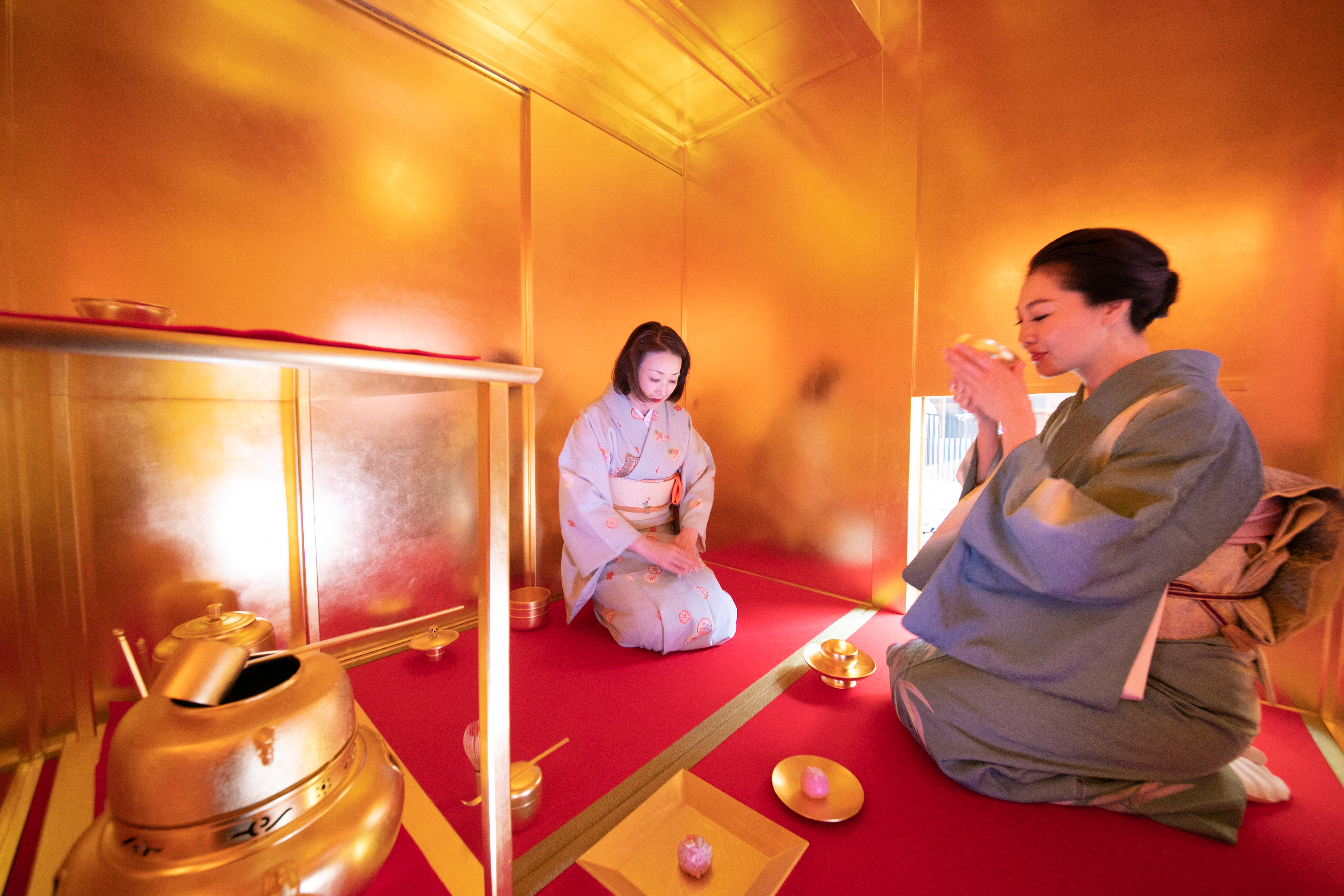 Golden tea room